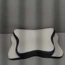 Osteo Sustained Cervical Health Neck Pillow, Contour Zoned Design Ergonomic Pillow for Pain Relief, No-Temperature Affected Memory Foam Pillows, Cooling Pillow Support Side, Back, Stomach Sleeper (Dark Gray)