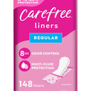 Carefree Panty Liners, Regular Liners, Wrapped, Unscented, 148ct