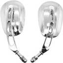 Motorcycle Mirror Accessories for Harley Touring Street Bob FXDB Low Rider FXDL Wide Glide FXDWG Heritage Softail Classic FLSTC 8mm Rear View Side Mirrors (Chrome)