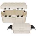 Flemoon Large Outdoor Electrical Box Waterproof (12.5 x 8.5 x 5), Bundle w/1 Small Weatherproof Electrical Connection Box (8.1 x 4.9 x 3.1) for Power Strip, Outlet, Holiday String Light