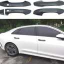 AOKIO ABS Carbon Fiber Style Exterior Door Handle Cover Trim for Kia K5 2020 2021 2022 2023 2024 2025 with Smart Keyhole (Not for Optima 2015-2019)