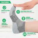Nonlut Diabetic Socks for Men,6 Pairs Low Cut Neuropathy Mens Diabetic Socks(Black+White+Dark Grey-Medium)