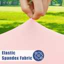 Moosfor Spandex 4 Foot Rectangle Table Cloth, Elastic Fitted Tablecloths for Picnic, Stretch Washable Patio Table Cover for Outdoor, Camping, Banquet and Parties (Pink, 30"x48")