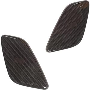 Left+Right Front Fender Side Marker Lights Lamps Assembly Compatible with 1997-2006 Jeep Wrangler TJ Marker Turn Signal Parking Lights Lamps Housing 55155629AC 55155628AC (Smoked Lens)