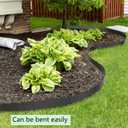 Black Steel Landscape Edging 20FT Kit Metal Garden Edging with Scalloped Design, 6 Inch Galvanized Lawn Edging for Flower Bed Borders, Pathway Edging & Garden Border