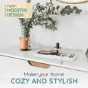 Silicone Countertop Tray  Small + Large Bathroom Vanity Organizer for Soap Dispenser, Lotion Bottles, Perfume, Candles, Keys  Shatterproof Sink Tray (Set - Small (7.8") + Large (11.8"), White)