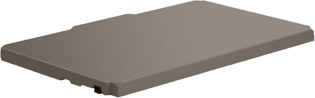 Suncast 28" Add-On Storage Cabinet Shelf for Tall Storage Cabinets, Modular Shelving, 18" Deep, Steel Reinforced, 50lb Capacity, Platinum, Made in The USA