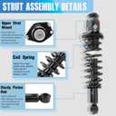 Rear Pair Complete Struts Shocks Assembly w/Coil Spring Replacement for 2003-2008 Toyota Corolla Matrix Pontiac Vibe Suspension Kit 171373L 171373R