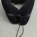 Neck Pillow Airplane, 2025 Upgraded Memory Foam Travel Pillow for International Flights, Adjustable Clasp, Storage Bag, Advanced Neck Support for Road Trips, Home, Office, and Gaming (Jet Black)