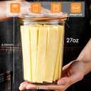 27 oz Sourdough Starter Jars with Lids, Wide Mouth Airtight Glass Canning Storage Leak proof for Flour, Cheese, Salad Dressing, Jam & Pantry (2 Pack)