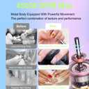 Nail Drill 45000RPM, Rechargeable Nail Drill Cordless, Professional Electric Battery Operated Nail File for Thick Toenails with11 Bits Kit for Manicure Remove Gel Polish