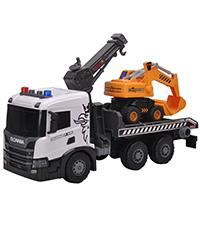 Smart BeBe Official Licensed Scania Friction Toy Tow Truck with Crane Extra Large Friction Truck with Crane Function Lights and Sounds Friction Toy Truck for Kids