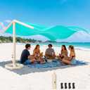 Inflatable Beach Shade with Auto Pump, Up to 5 People, UPF 50+ | Wind-Powered Portable Sun Shade Canopy with 96 Sq. Ft. of Coverage and 2-Minute Setup for Beach Trips and Outdoor Relaxation, 10 x 9.6 FT