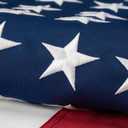 American Flag 3x5 FT for Outside - TearProof & Fade-Resistant USA Flag, Embroidered Stars, Sewn Stripes, Brass Grommets, UV & Weather-Resistant Spun Polyester, Perfect for High Winds & 4th of July