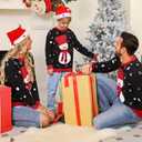 Marvmys Family Matching Christmas Sweater Round Neck Snowman Ugly Knitted Sweater Pullover for Men Women (XX-Large)