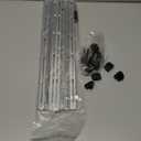 24 Pcs Metal Adjustable File Cabinet Rails Set Include 16 Hanging File Rail Clips 8 Cabinet Dividers Bars Suitable for Cabinets with Drawer Thickness Less Than 1/8 Inch(Silver,18-32.5 Inch)