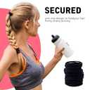 120 Pieces Black Hair Ties for Thick and Curly Hair Ponytail Holders Hair Elastic Band for Women or Men(4mm)