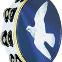 Remo TA-9108-18 Praise Tambourine - Religious Dove, 8"