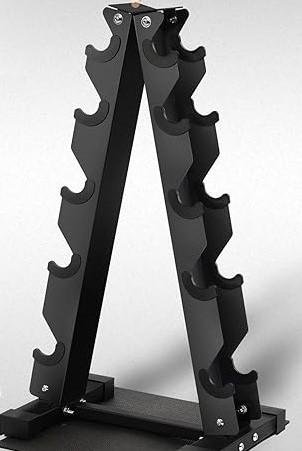 Dumbbell Set Rack, Rubber Coated Hex Dumbbell Weights in 150lbs, 5, 10, 15, 20, 25lbs Pair, Black