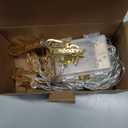 Homeleo Vintage Ramadan Decorations, Battery Operated 20 LED EID Mubarak Lights, Bronze Metal Moon Star Lantern String Lights for Home, Mantle, Window, Tree, Bedroom, Classroom Decor