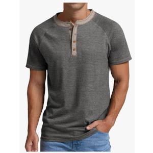 Sailwind Mens Henley Long/Short Sleeve T-Shirt Cotton Casual Shirt ,L