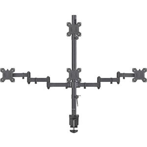 Suptek Quad LED LCD Monitor Stand up FreeStanding Desk Stand Extra Tall 31.5" Pole Heavy Duty Fully Adjustable Mount for 4 (3+1) / Four Screens up to 27 inch (ML6864)