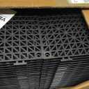 VEVOR Interlocking Tile 50PCS Black, Drainage Tiles 12" x 12" Splicing, Soft PVC Interlocking Drainage Floor Tiles, Non-Slip Drainage Holes for Restroom, Bathroom, Kitchen, Pool, Wet Areas
