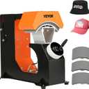 VEVOR 3-in-1 Auto Hat Heat Press Machine for Caps - No Crease, Automatic Release&Press Knob-Style Digital Control Panel, with 3pcs Interchangeable Platens(6.6" x 2.7", 6.6" x 3.8", 6.1" x 3")