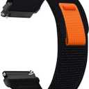 Nylon Band Compatible with Samsung Galaxy Watch 7/FE/6/5 Pro 4 3/Watch 4 6 Classic/Active/Gear S2 S3 Frontier Band, 22mm Sport Loop Strap for Galaxy Watch 