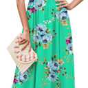 WEACZZY 2026 Summer Long Dresses for Women Wrap Empire Pleated Waist V Neck Short Sleeve Elegant Maxi Dress with Pockets (XXL)