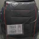 Seat Covers Fit for Dodge RAM 1500 2002-2025 2026: Compatible with RAM 1500 2500 3500 Crew Double Quad Cab Truck Pickup Car Seat Cover Faux Leather Seat Covers(Flat Bench, Full Set, Redline)