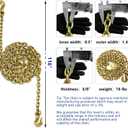 3/8 Chain Trailer Chains with Hooks, Grade 80 Tow Log Chain 7100 lbs Working Load for Truck Farm Construction(3/8 in x 10FT)