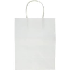 3 x Super Z Outlet Paper Gift Bags with Handles 8" x 10.25" x 4.25" for Arts & Crafts Projects, Coloring, Birthdays, Shopping, Presents (13 Pack) (White)