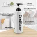 16.9oz Shampoo Dispenser for Shower Wall 3 Chamber, Drill Free Shampoo and Conditioner Dispenser Wall Mounted Shower Soap Dispenser Shampoo Bottles for Home Bathroom Hotel Commercial Use White (White With Shelf)