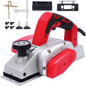 Electric Hand Planer, Wood Planer for Woodworking, 3-1/4 Inch Corded Planer with Blades, Edge Guide8201