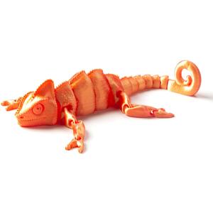3D Printed Articulated Chameleon Fidget Toy - 12Inch PLA Flexible 3D Lizard Figurine with Movable Joints, Stress Relief Desk Decor & Unique Gift for Reptile Lovers & Adults