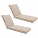 Outdoor Bench Cushion Set of 2 Beige 28 x 21 x 3 in; 44 x 21 x 3 in