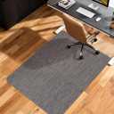 Soimeat Office Chair Mat for Hardwood Floor, 46.9" x 60.1" Non-Slip Desk Computer Chair Mat, PVC Floor Mat for Rolling Chair, Heavy Duty Wood/Tile Floor Protector Desk Rug for Home, Dark Grey