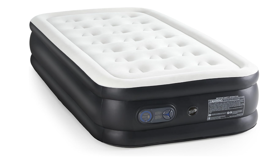 Yapamar Air Mattress - 16" Air Bed Inflatable Blow Up Mattress Airbed with Built-in High Capacity Pump, Double Height, Adjustable, Non-Slip Bottom Design - Queen(16inch)