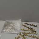 Qunclay 24 Pcs Ramadan Decorations for Table Wooden Islamic Decor Mubarak Plate Setting Plate Sign Bismillah Inshallah Alhamdulillah Sign Wooden Letter Eid Tabletop Sign for Home Decor (Gold)