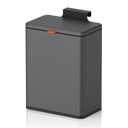 Mbillion Kitchen Compost Bin Hanging Trash Can with Lid 2.1 Gallon Stainless Steel Garbage Can for Kitchen Cabinet Door Mounted Trash Can Under Sink Door RV Bathroom,Brushed Black