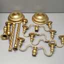 Wedding Candelabra - 2Pcs Gold 5 Arm Spiral Candelabra, 28" Metal Candle Holder, Antique Candle Opera Centerpieces for Party, Events, Living Room, Home Decor