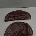 FUANGUI Bar Stool Covers Round Set of 2, Waterproof PU Seat Covers With Elastic Bands, Washable Chair Cushion Slipcover for 12-15 Inch - Coffee