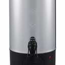 Elite Gourmet CCM040 Stainless Steel 40 Cup Coffee Urn Removable Filter For Easy Cleanup, Two Way Dispenser with Cool-Touch Handles Electric Coffee Maker Urn, Stainless Steel