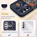 for Samsung Galaxy A14 5G Case, Cute Stylish Designer Galaxy A14 5G Phone Cases with Slide Camera Cover + Ring Holder,Mushroom Eyes Slim Protective Shockproof Hard Clear Cases for A14 5G