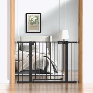 Babelio 31-46" Baby Gate for Stairs, PressGuard Pet Gate with Wide Door