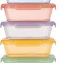 Ello Snap & Nest 10-Piece 4.5 Cup Plastic Meal Prep Set, Reusable Food Containers for Healthy Eating, Freezer, Dishwasher Safe, Desert Festival