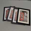 Giftgarden 4x6 Picture Frame Set of 4, 5x7 Frames Matted to 4 by 6 Pictures with Mat or 5 by 7 Photos without Mat, Wall Hanging or Tabletop Display, Black