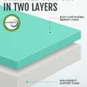 Memory Foam Camping Mattress, 3 Inch Roll Up Sleeping Pad, Twin: 75*38*3"