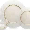 Fortessa Archie Glass, 12 Piece Dinnerware Set (Service for 4), Ginger